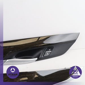 14-18 BMW F15 X5 X6 Front &amp; Rear Interior Door Cover Trim Wood Set OEM