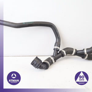 16-18 BMW F30 330e Hybrid Radiator Expansion Tank Coolant Hose Set OEM 84k