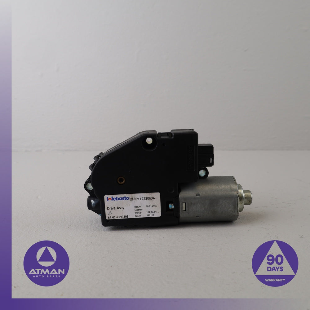 09-20 BMW E90 328i 440i 550i X4 X6 Sunroof Sun Roof Drive Motor 67617193398 OEM