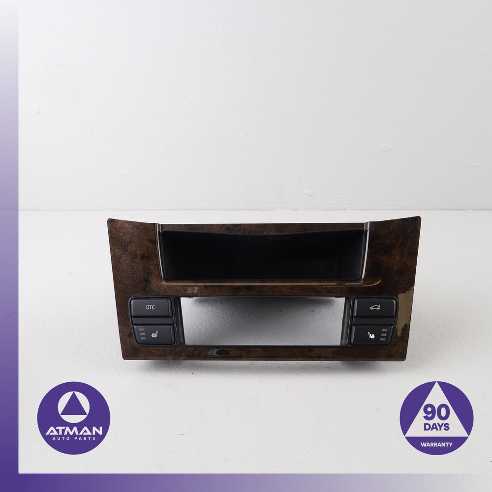 08-10 BMW E60 528i 550i 535i Dashboard Switch Panel Cover Trim Wood OEM