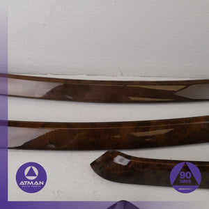 BMW E90 328i Front & Rear Interior Door Cover Trim Wood Set OEM