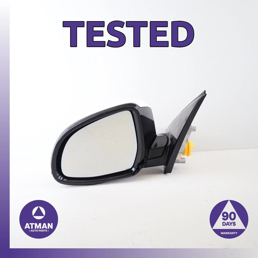 14-16 BMW F15 X5 Left Driver Side Rear View Door Mirror White 51167364001 OEM