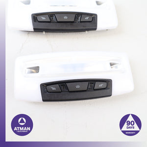 BMW F30 330e Front &amp; Rear Overhead Console Dome Light Lamp Set 9312494 OEM