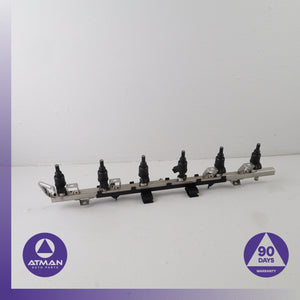 01-06 BMW E46 325i Z3 Z4 330i 3.0L Fuel Gas Rail w/ Injectors 13537546245 OEM