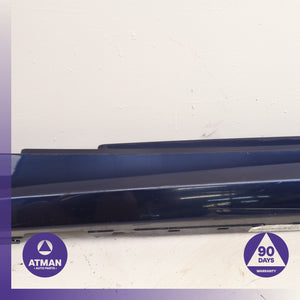 08-13 BMW E82 128i 135i Left Rocker Panel Side Skirt Blue 51777046347 OEM 77k