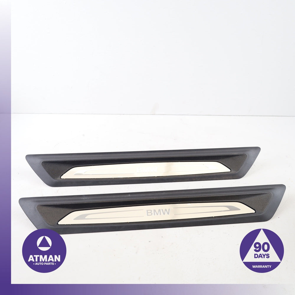 BMW F30 330i 328i Front Door Entrance Sill Scuff Trim Panel Set OEM
