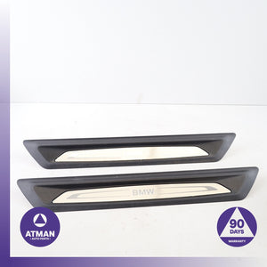 BMW F30 330i 328i Front Door Entrance Sill Scuff Trim Panel Set OEM