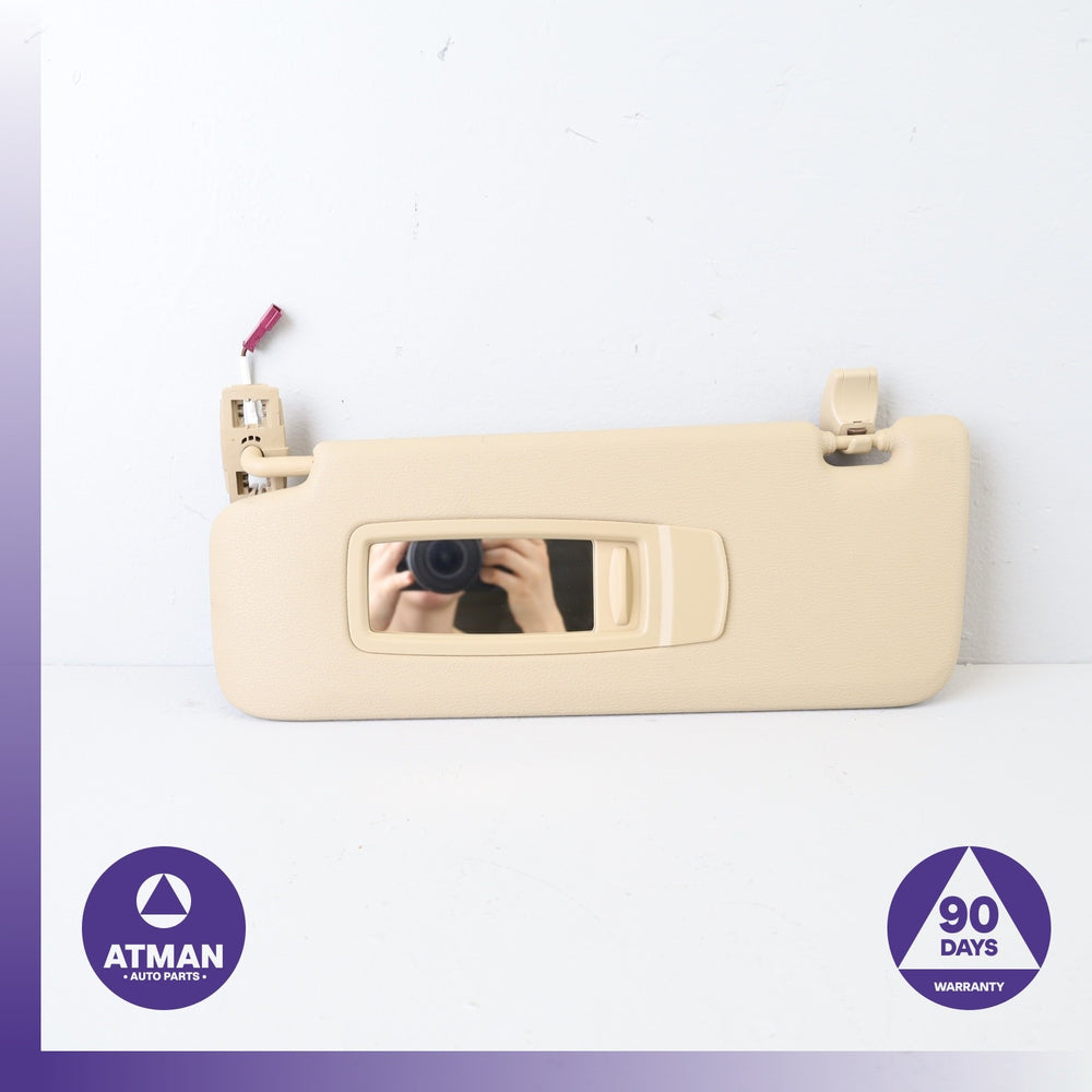 BMW F25 X3 Left Driver Side Sunvisor Sun Visor Beige OEM