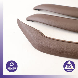 BMW F26 X4 Front &amp; Rear Door Panel Grab Handle Trim Set Brown OEM