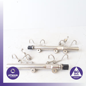 12-19 BMW F02 750i 650i 550i N63 Engine Motor Fuel Injector Rails Set OEM