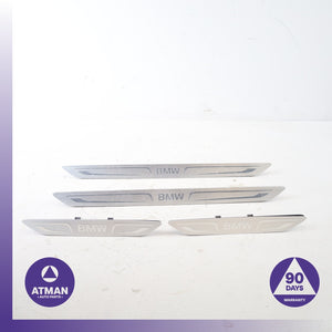 14-18 BMW F15 X5 Front & Rear Door Step Entry Sill Panel Set 51477370422 OEM