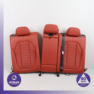 20-25 BMW F98 F97 X4M X3M Rear Left &amp; Right Upper Seat Cushion Set Red OEM