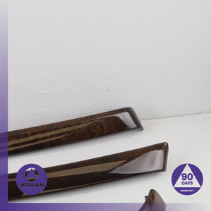 BMW E90 328i 335i Front & Rear Interior Door Cover Trim Wood Set OEM