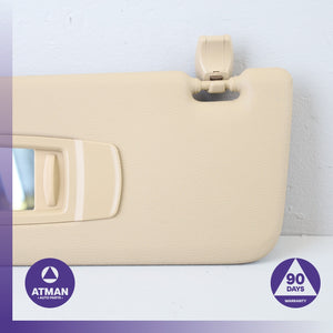 BMW F25 X3 Left Driver Side Sunvisor Sun Visor Beige OEM