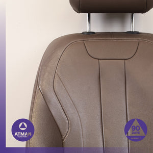 14-18 BMW F15 X5 Front Left Side Top Upper Seat Cushion w/ Headrest Brown OEM