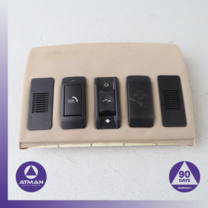 04-10 BMW E60 528i 550i Front Overhead Console Sunroof Switch Cover Trim OEM
