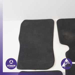 BMW F30 320i Front &amp; Rear Floor Foot Mat Carpet Set 51477426317 Black OEM