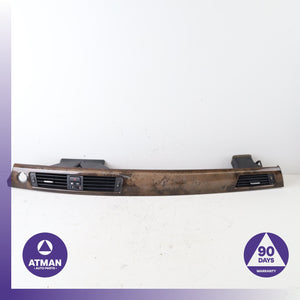 BMW E90 328i Dashboard A/C AC Air Vent Grille Wood Trim w/ Switch OEM