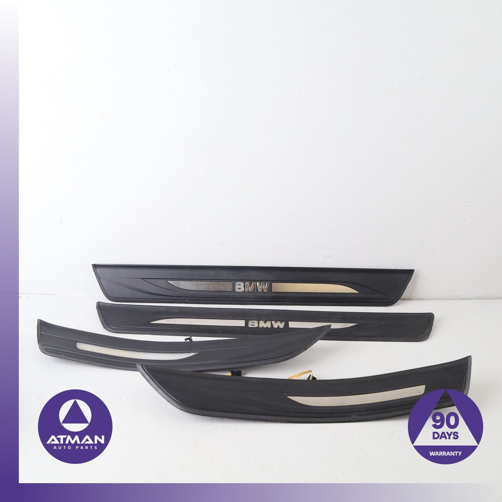 11-16 BMW F10 550i 528i Door Entry Illuminated Step Sill Panel Set OEM