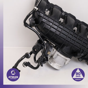 2014 BMW F15 X5 Engine Motor Intake Manifold w/ Throttle 11617576911 OEM