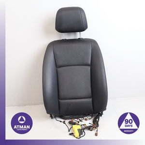 14-16 BMW F10 528i Front Left Upper Seat Cushion w/ Headrest Black OEM