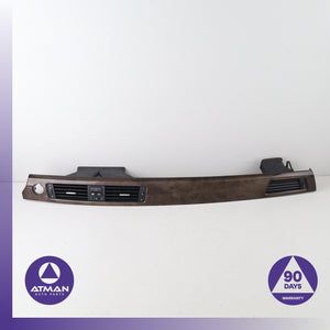 BMW E90 328i Dashboard A/C AC Air Vent Grille Wood Trim w/ Switch OEM