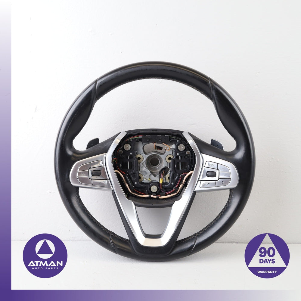 16-22 BMW G12 740i 840i 540i Sport Steering Wheel Black 32306871732 OEM