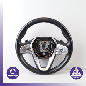 16-22 BMW G12 740i 840i 540i Sport Steering Wheel Black 32306871732 OEM