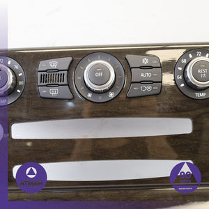 04-07 BMW E64 650i 645Ci Dashboard Climate Control Switch w/ Trim Wood OEM