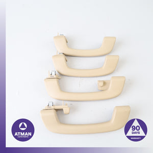 BMW F25 X3 Front &amp; Rear Interior Upper Roof Grab Handle Beige Set OEM