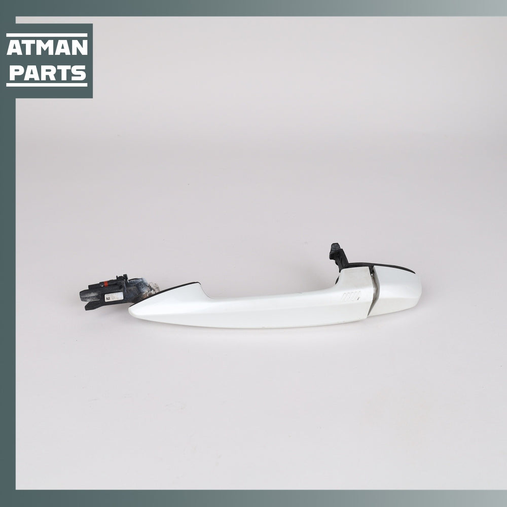 BMW F15 X5 Rear Left Driver Exterior Door Handle w/ Keyless Go White OEM