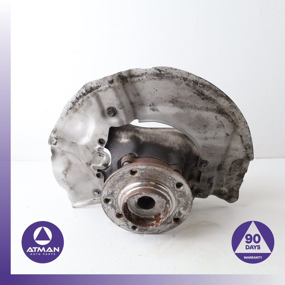 04-10 BMW E60 535i 550i RWD Front Left Spindle Knuckle Hub w/ Shield OEM