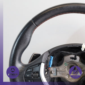12-21 BMW F22 228i 328i Sport Steering Wheel Black w/ Paddle Shifters OEM 58k
