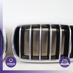 14-18 BMW F15 X5 Front Bumper Grille Set Chrome 7316061 OEM