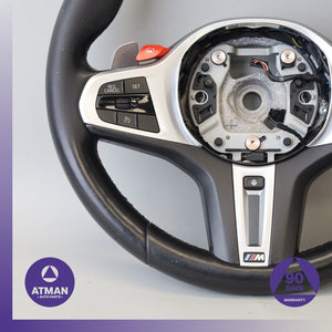 20-25 BMW F98 X4M X3M M-Sport Steering Wheel w/ Paddle Shifters 8097998 OEM 71k