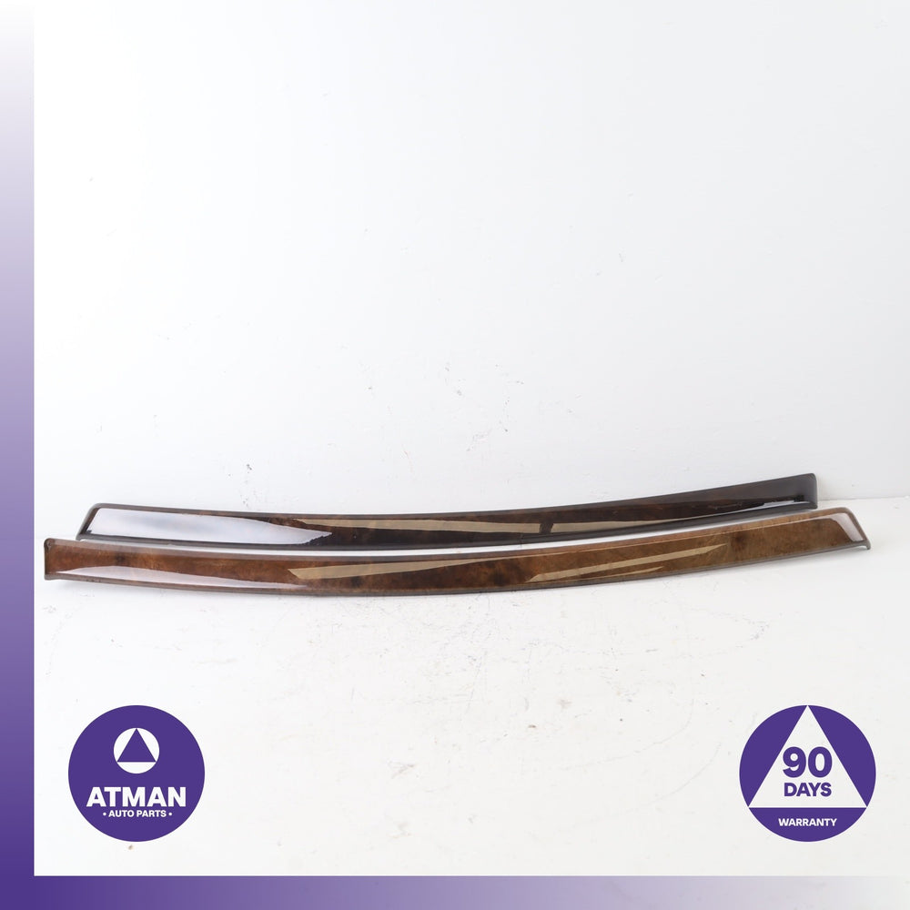 BMW E90 328i Front Left &amp; Right Interior Door Cover Trim Wood Set OEM