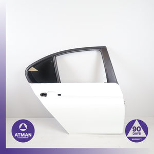 12-18 BMW F30 320i Rear Right Side Door Shell Panel White 41007298514 OEM
