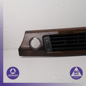 BMW E90 328i 335i Dashboard A/C AC Air Vent Grille Wood Trim w/ Switch OEM