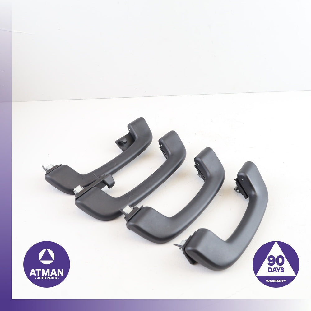 BMW F30 330i Front & Rear Upper Roof Grab Handle Black Set 7464443 OEM