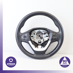 11-18 BMW F25 X3 X4 Leather Steering Wheel w/ Switch 32306879928 OEM 88k