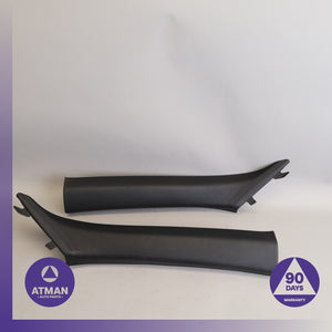 BMW F83 M4 Front Left &amp; Right Upper A-Pillar Cover Panel Trim Set Black OEM