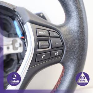 12-18 BMW F30 330e 328i 428i Sport Steering Wheel Black w/ Paddle Shifters OEM