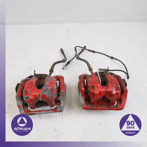 11-19 BMW F10 550i 650i Rear Brake Caliper Calipers Set w/Actuator OEM