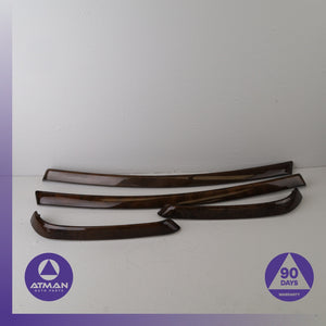 BMW E90 328i Front & Rear Interior Door Cover Trim Wood Set OEM