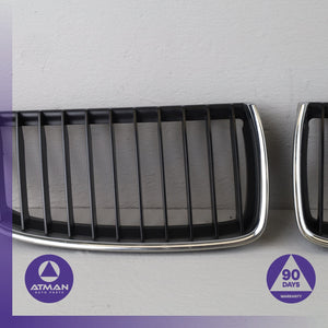 BMW E90 328i 335i Front Left Bumper Grille Chrome Set OEM