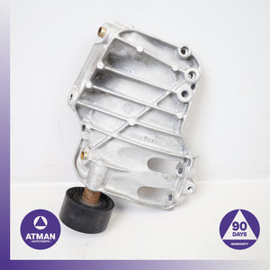 BMW F15 X5 A/C Compressor Support Bracket w/ Pulley 64557585167 OEM