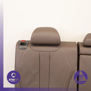 14-18 BMW F15 X5 Rear Left & Right Upper Seat Cushion Set Brown OEM