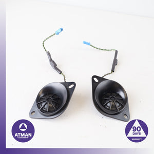 BMW E90 325i Rear Left &amp; Right Deck Shelf Sound Tweeter Speaker Set OEM