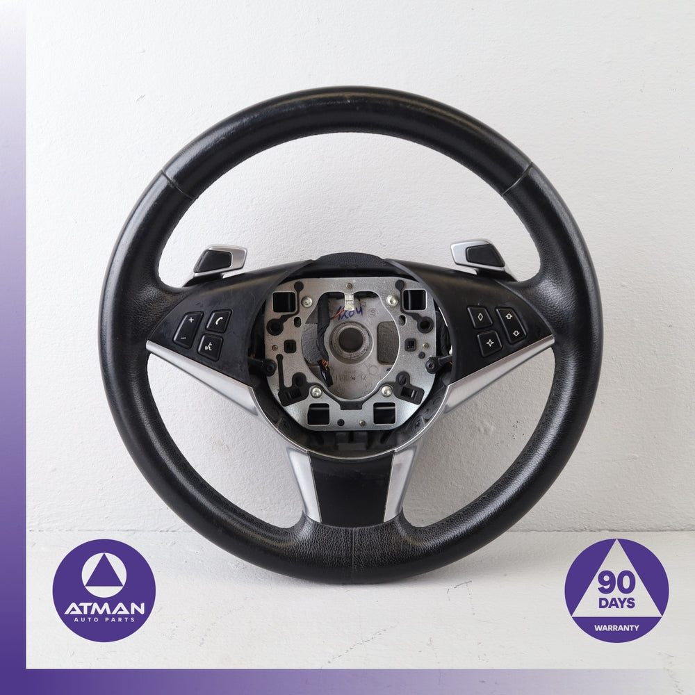 06-10 BMW E60 535i 650i Sport Steering Wheel w/ Paddle Shifters 32346774460 OEM