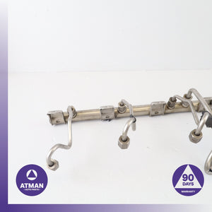 09-12 BMW F10 550i 650i N63 4.4L Left Driver Side Fuel Rail w/Sensor OEM